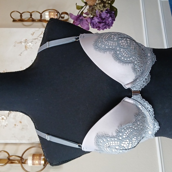 Victoria's Secret Dream Angels Gray Lace  Demi Bra. Size 32DDD - Picture 7 of 17